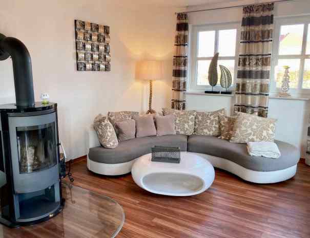Seaside Rosenhagen Ferienhaus Strandhus Wohnzimmer